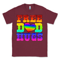 Burgundy lgbtq free dad hugs Classic Tee - HRA Design Shop