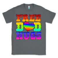 Charcoal Heather lgbtq free dad hugs Classic Tee - HRA Design Shop