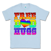 Dusty Blue lgbtq free dad hugs Classic Tee - HRA Design Shop