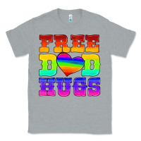 Heather Grey lgbtq free dad hugs Classic Tee - HRA Design Shop