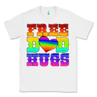 White lgbtq free dad hugs Classic Tee - HRA Design Shop