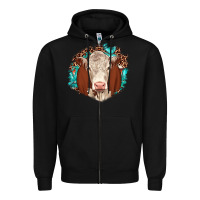 Black hareford leopard gemstone Zipper Hoodie - JahusDesignShop