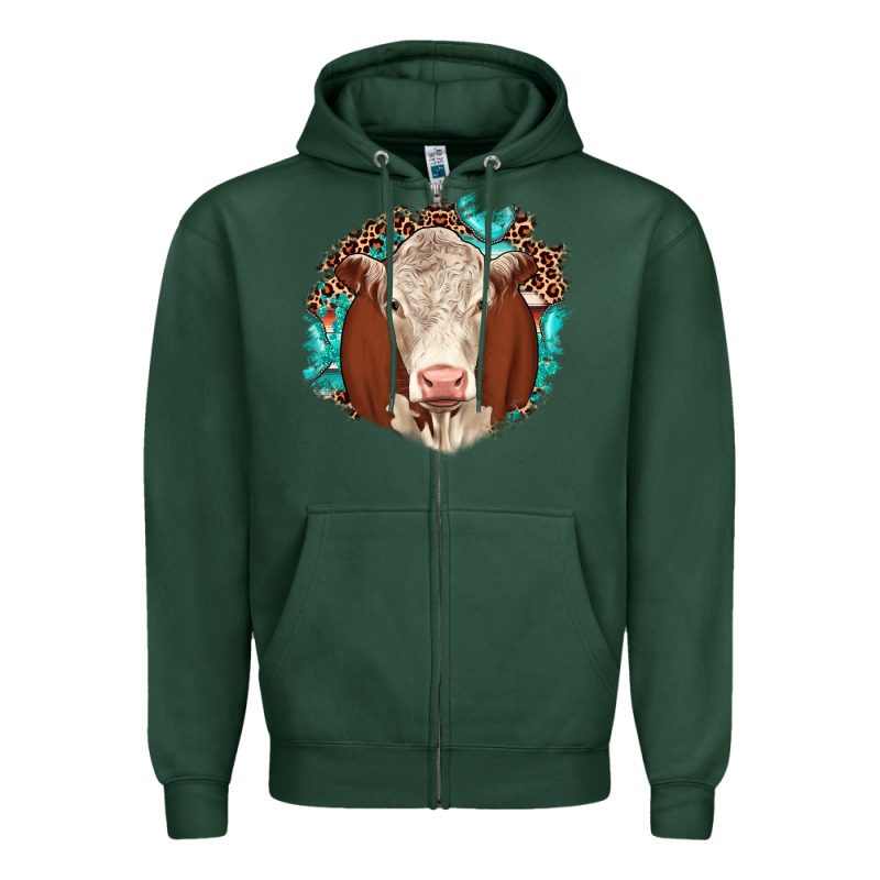 Hareford Leopard Gemstone Zipper Hoodie by JahusDesignShop | Teevron