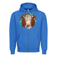 True Royal hareford leopard gemstone Zipper Hoodie - JahusDesignShop