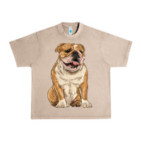 French Oak english bulldog Urban Heavy Tee - RanaPortraitStore