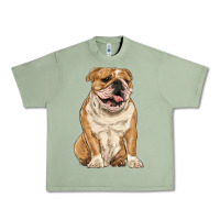 Oil Green english bulldog Urban Heavy Tee - RanaPortraitStore