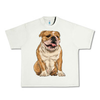 Pistachio english bulldog Urban Heavy Tee - RanaPortraitStore