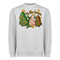 Heather Grey 'tis the season christmas cake Heavyweight Sweatshirt - Zillion Design Studio
