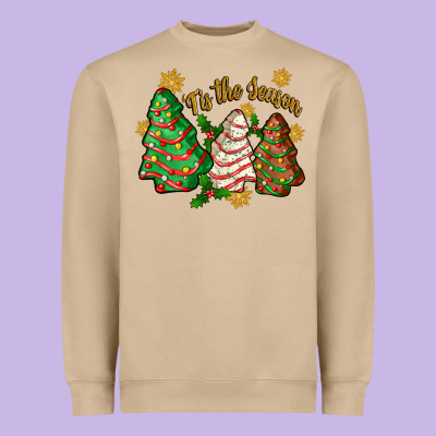 'tis The Season Christmas Cake Heavyweight Sweatshirt Designed By Zillion Design Studio