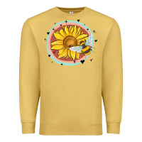 Antique Gold bee and sunflower Premium Sweatshirt - MaliasSmallBusiness