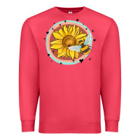 Cardinal bee and sunflower Premium Sweatshirt - MaliasSmallBusiness