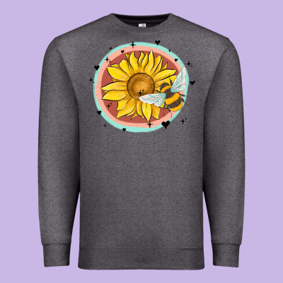 Bee And Sunflower Premium Sweatshirt Designed By Maliassmallbusiness