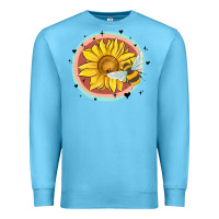 Ocean Blue bee and sunflower Premium Sweatshirt - MaliasSmallBusiness