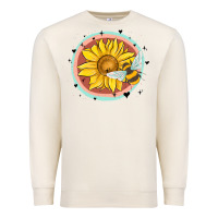 Sandshell bee and sunflower Premium Sweatshirt - MaliasSmallBusiness