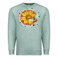 Seafoam bee and sunflower Premium Sweatshirt - MaliasSmallBusiness