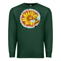 Sports Green bee and sunflower Premium Sweatshirt - MaliasSmallBusiness