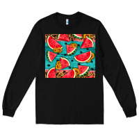 Black watermelon and sunflowers Long Sleeve Tee - HRA Design Shop