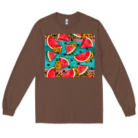 Chestnut watermelon and sunflowers Long Sleeve Tee - HRA Design Shop