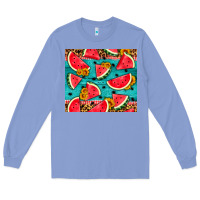Colony Blue watermelon and sunflowers Long Sleeve Tee - HRA Design Shop