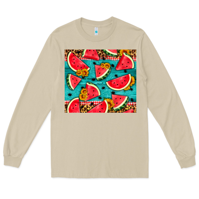 Watermelon And Sunflowers Long Sleeve Tee by HRA Design Shop | Teevron