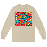 Mushroom watermelon and sunflowers Long Sleeve Tee - HRA Design Shop