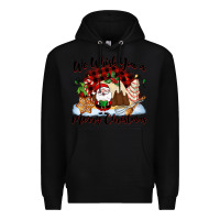 Black We whisk you a Merry Christmas Premium Hoodie - NancyCooperArtShop