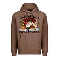 Chestnut We whisk you a Merry Christmas Premium Hoodie - NancyCooperArtShop
