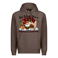 Coffee We whisk you a Merry Christmas Premium Hoodie - NancyCooperArtShop