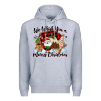 Heather Grey We whisk you a Merry Christmas Premium Hoodie - NancyCooperArtShop