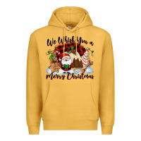 Mustard We whisk you a Merry Christmas Premium Hoodie - NancyCooperArtShop
