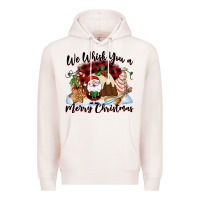Pale Pink We whisk you a Merry Christmas Premium Hoodie - NancyCooperArtShop