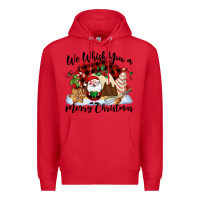 Red We whisk you a Merry Christmas Premium Hoodie - NancyCooperArtShop