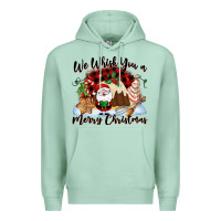 Seafoam We whisk you a Merry Christmas Premium Hoodie - NancyCooperArtShop