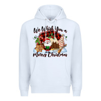 White We whisk you a Merry Christmas Premium Hoodie - NancyCooperArtShop