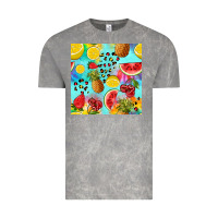Cloud Rock fruits tie dye seamless pattern Vintage Tee - Zillion Design Studio