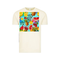 Vintage Arctic fruits tie dye seamless pattern Vintage Tee - Zillion Design Studio
