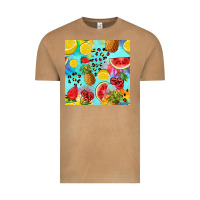 Vintage Camel fruits tie dye seamless pattern Vintage Tee - Zillion Design Studio