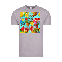 Vintage Zinc fruits tie dye seamless pattern Vintage Tee - Zillion Design Studio