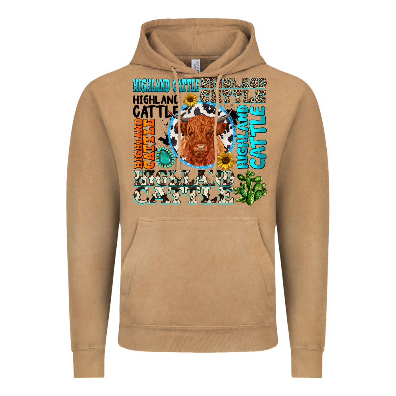 Highland Cattle Vintage Hoodie by texasbilliewilder | Teevron