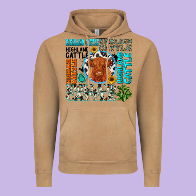 Vintage Hoodie highland cattle