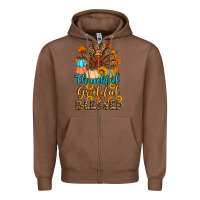 Chestnut thankful grateful blessed turkey Zipper Hoodie - Artiststas