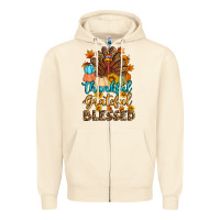 Sandshell thankful grateful blessed turkey Zipper Hoodie - Artiststas