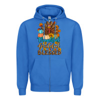 True Royal thankful grateful blessed turkey Zipper Hoodie - Artiststas