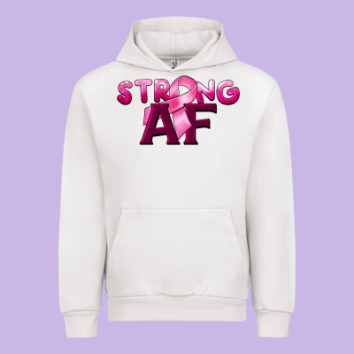 Strong Af Breast Cancer Urban Hoodie Designed By Barkaloodesign