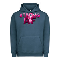 Pigment Midnight Navy strong af breast cancer Urban Hoodie - BarkalooDesign