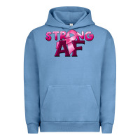 Pigment Pebble Blue strong af breast cancer Urban Hoodie - BarkalooDesign