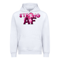 White strong af breast cancer Urban Hoodie - BarkalooDesign