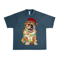 Midnight Navy christmas bulldog Urban Heavy Tee - RanaPortraitStore