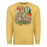 Antique Gold 100 days of making a difference Premium Sweatshirt - MaliasSmallBusiness