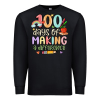 Black 100 days of making a difference Premium Sweatshirt - MaliasSmallBusiness